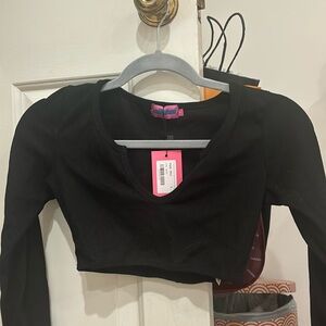 NWT edikted long sleeve crop top